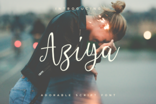 Aziya: A Feminine and Elegant Calligraphy Font for Stylish Design