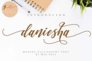 Daniesha: A Beautiful Calligraphy Font for Special Occasions