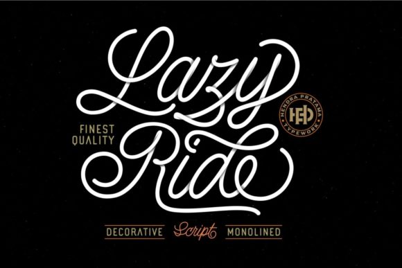 Lazy Ride: A Unique Font for Riders and Designers