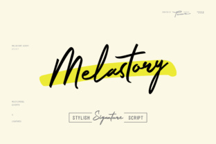 Melastory Script: A Modern Signature Font for Stylish Expression