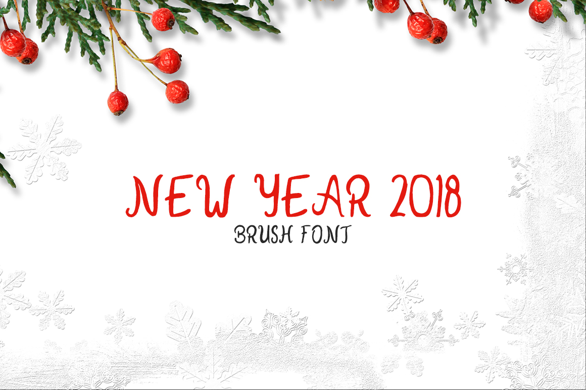 New Year 2018: A Handwritten Brush Font with a Personal Touch