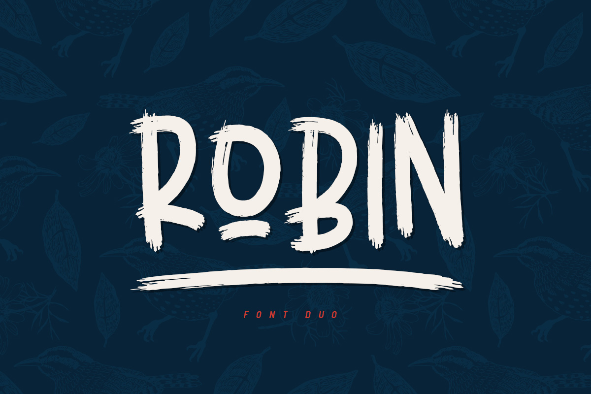 Robin: A Bold, Dynamic Brush Font for Creative Workflows